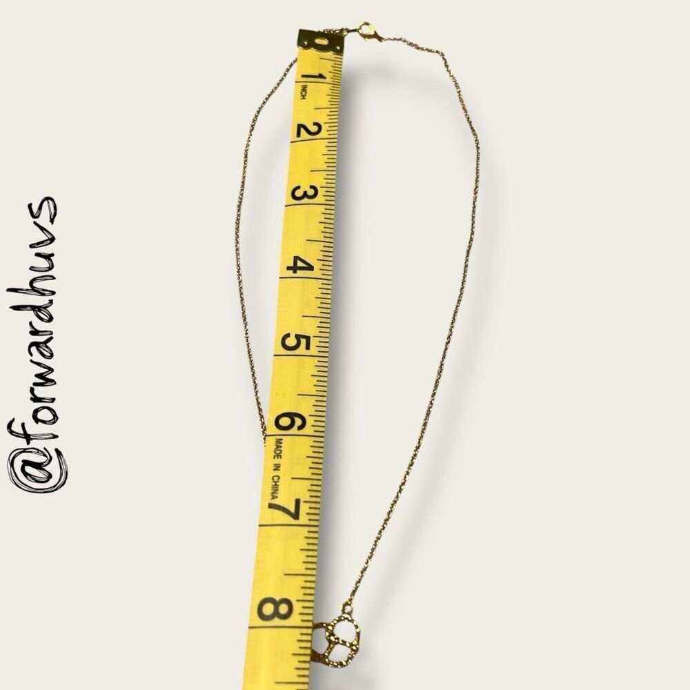 Gold Tone Necklace – 16” Chain with Pretzel Pendant - Picture 3 of 5